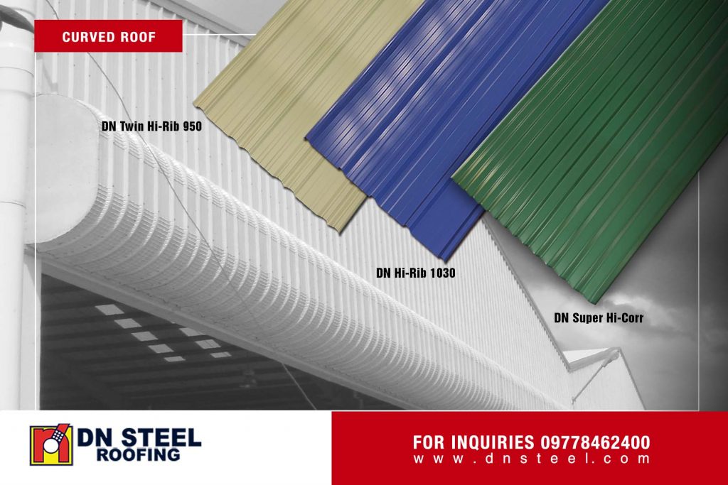 DN Steel's various profiles are designed for different applications.  The corrugated and rib profiles which can also be curved are applicable both to residential and commercial structures.