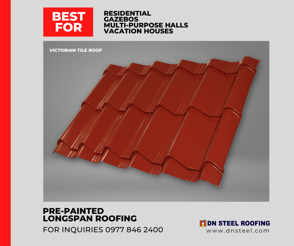 Our Victorian Tile Roof chosen by most end users, designers exhibits elegance, character and style.  Best recommended for residential, gazebos, multi-purpose halls, vacation houses and of similar applications.