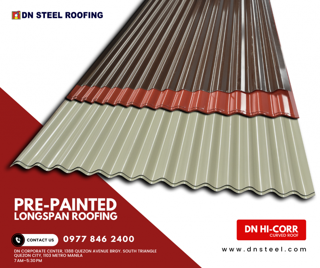 DN Hi Corr is one of the most economical roof profile recommended in the market. DN Steel marketing, Inc. Head Office located at Unit A 6th flr. DN Corporate Center 1388 Quezon Ave. Brgy. South Triangle, Quezon City. 