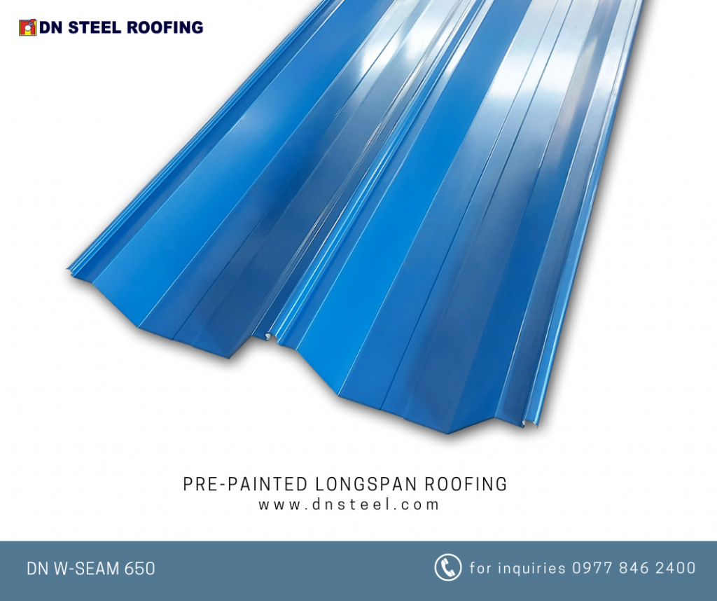 Use DN Steel's DN W-Seam 650, the best solution for leak free low sloped roofing even at 1° and length more than 30 mts.